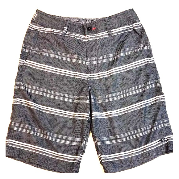 O'Neill Other - O’Neil Hybrid Board Shorts gray stripes 30”